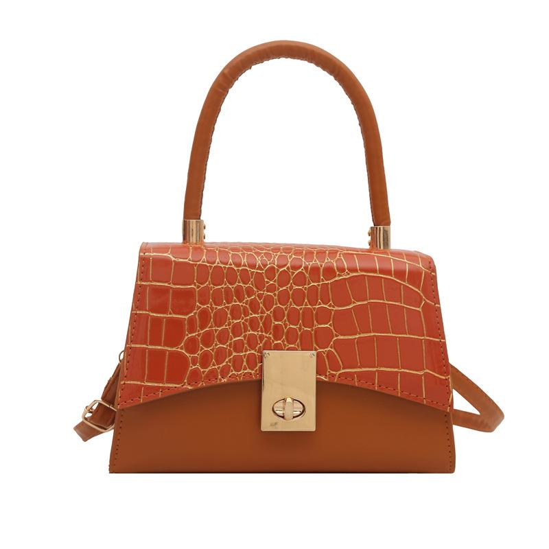 Stone pattern shoulder texture women s bag, simple temperament trend handbag women s fashion shoulder messenger bag коричневый