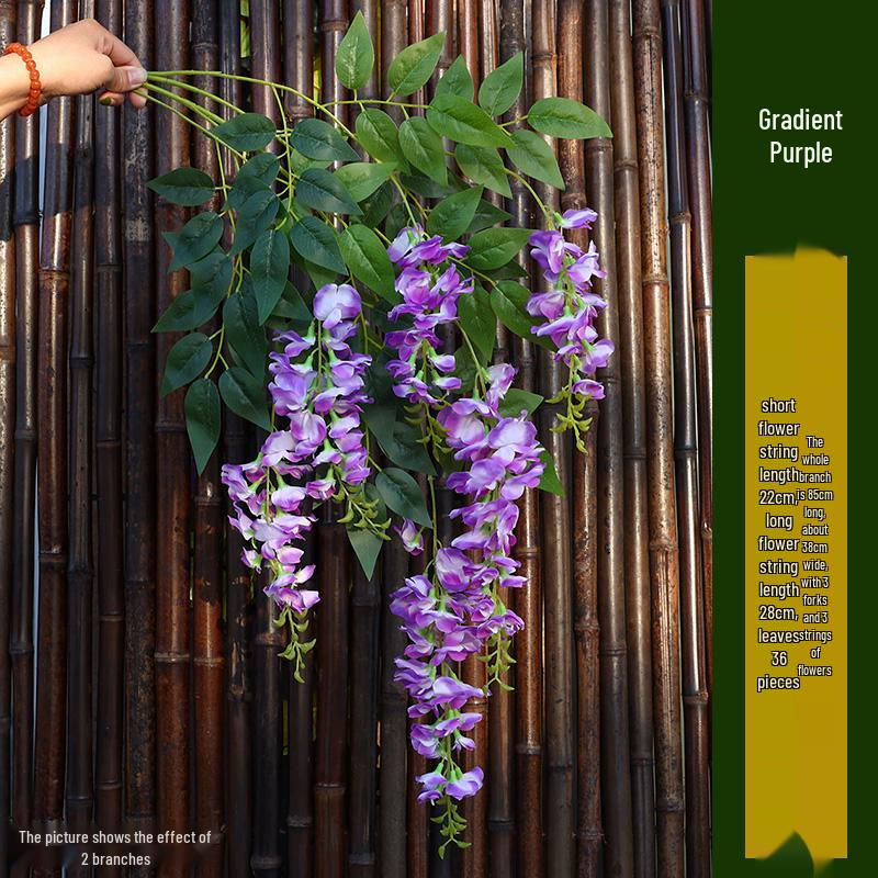 Wisteria Artificial Vine Hanging Flower Decoration for Ceilings and Pipe Covers