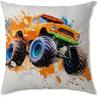 Home Decor Colorful Monster Trucks Print Pillow Covers Pattern Cushion Cover Suitable for Sofa Bedroom Car Pillow Cover