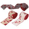 Christmas Tree Ribbon Burlap Dot Craft Christmas Wreath Ribbon 3 Rolls For Fall Autumn Halloween Tree Trimming Wreath Making