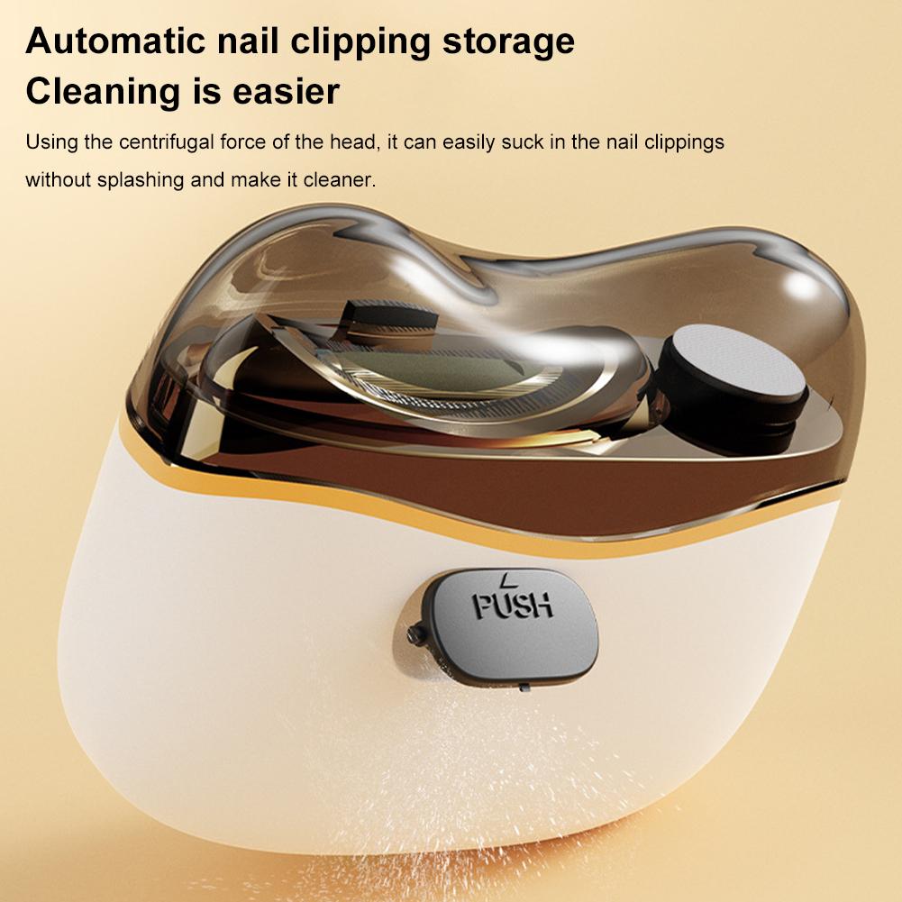 2 In 1 Electric Nail Clipper Automatic Nail Trimmer With Polisher Safe Anti-Pinch Nail Cutter For Adults Kids Baby Manicure Tool
