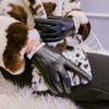 Genuine Leather Gloves Women Warmth Driving Bicycle Sheepskin Touch Screen Windproof Superior Qualit Wind Resistance Mittens