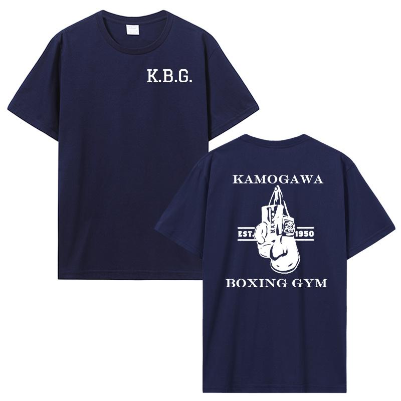 Hot Anime Hajime No Ippo T-shirt Funny Manga Kamagowa Boxing Gym Cotton Tees Shirt Fashion Hip Hop Men Clothing Oversized Tshirt