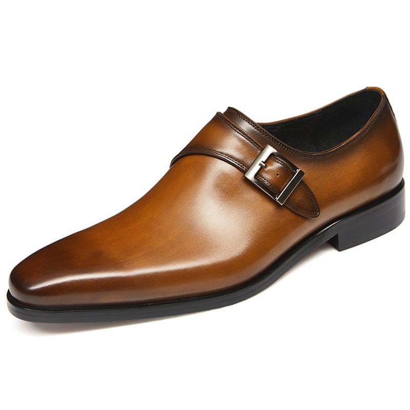 Hoge Kwaliteit Heren Oxford Schoenen Echt Leer Puntige Neus Luxe Zwart Bruin Heren Zakelijk Kantoor Formele Schoenen