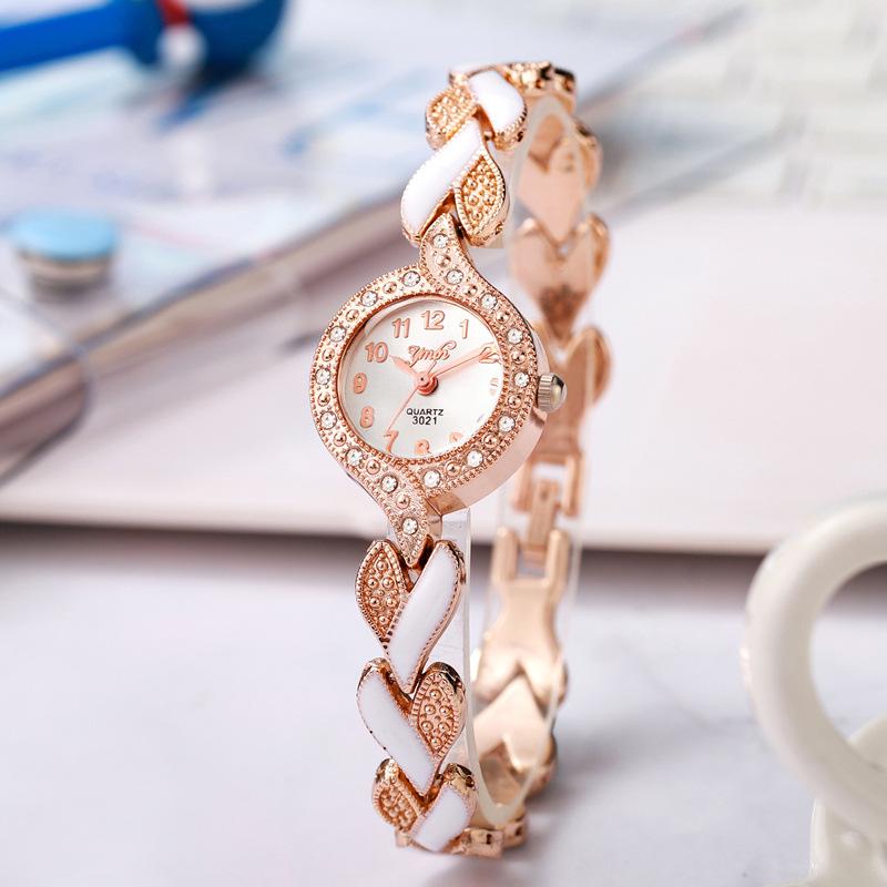 Women's Ceramic Strap Quartz Watch with Luxury Bracelet
