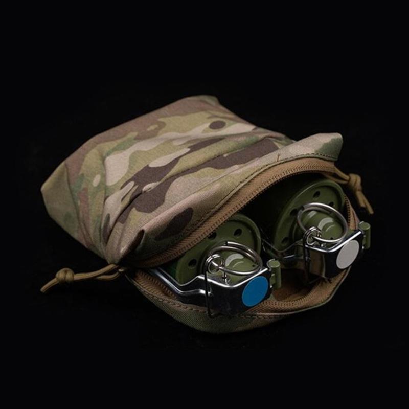 Tactically Belt Bag Nylon Waist Pouch Zippers Sundry Bag Small Size Belt Bag Grocery Pouch for Outdoor Camping Hiking