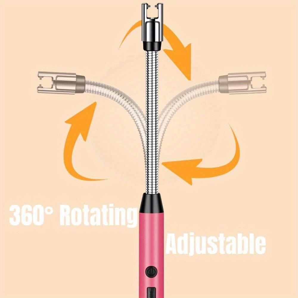 3PCS/Set Gradient Color No Flame 360 Degree Rotating Lighter, Aromatherapy Candle Stove Igniter Electric Lighter,cool Lighter