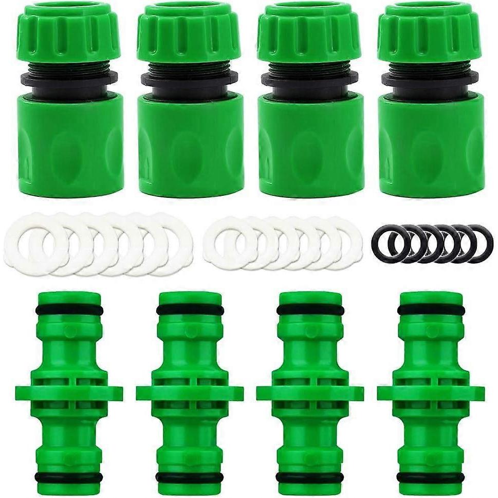 8 Pack Garden Hose Connector , Fitting for 1/2 Inch (15mm) Hosepipe End Quick Connect & Repair