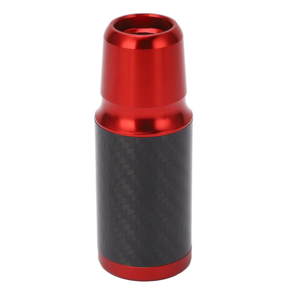 5 6 Speed Manual Gear Shifting Lever Knob Carbon Fiber Transmission Shifter Head with 3 Adapters for Vehicle