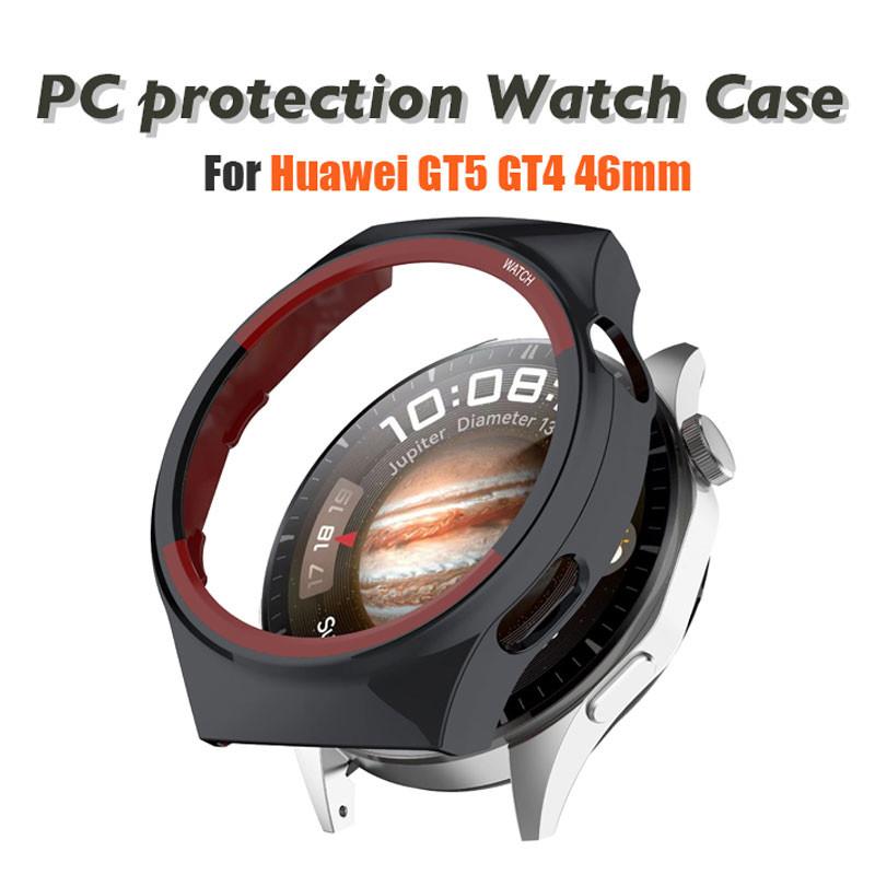 Hülle für Huawei Watch GT4 5 46mm Schutzschale Harter Stoßfänger für Herren Damen HUAWEI Watch5 4 Zubehör (kein Schutzglas)
