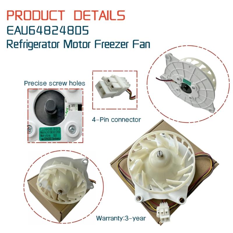 Replacement Fridge Cooling Fan Motor Suitable for Precise Fit Enhanced Airflows Quiet Operation Long Lasting Performances