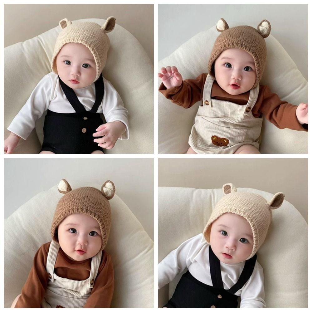 

Winter Rabbit Ear Knit Hats Newborn 0-2 Years Baby Hat Cute Baby Knitting Hat Toddler