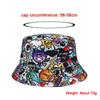 Women Men Outdoor Sport Panama Bucket Hat Animal Letter Print Fisherman Cap Sunscreen Caps