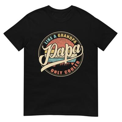 PAPA jako Dědeček JEN COOLOVĚJŠÍ Vtipné Tričko s Definicí Táty Papy