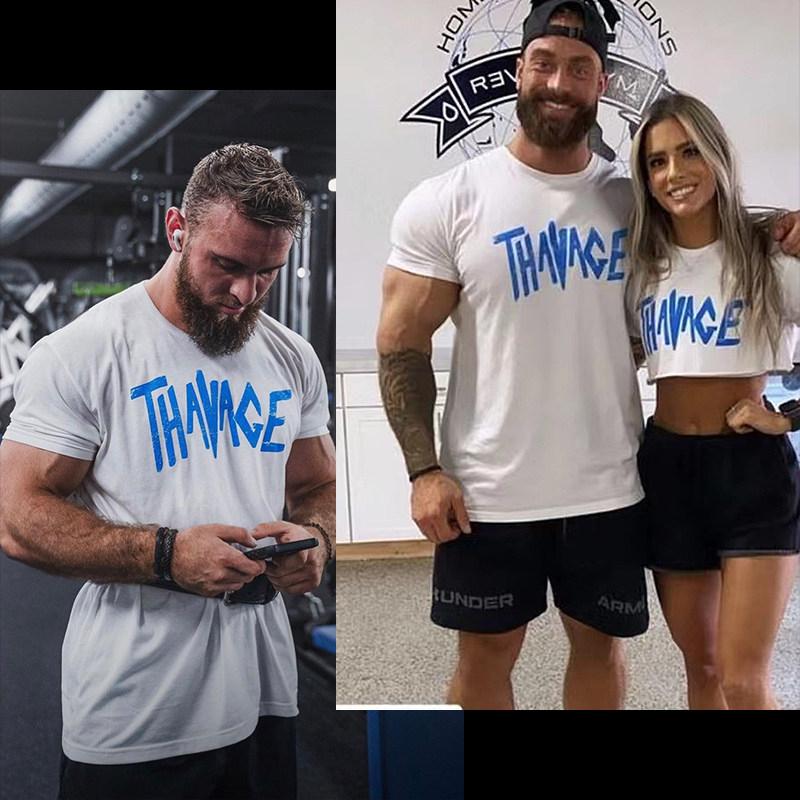 THAVAGE Chris Fitness Training Gym Leisure TShirt Mens and Womens Luxury Brand Top 2026 New