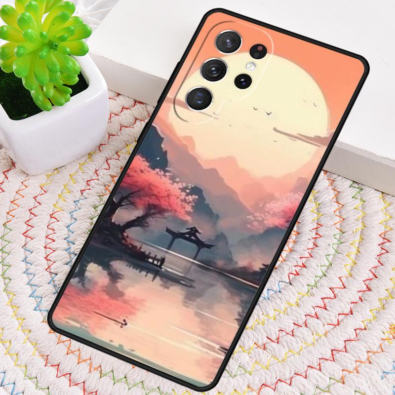 Japan Scenery Silicone Phone Case For Samsung Galaxy Note 10 Pro S26 S25 S24 S23 S22 S21 Plus S25Ultra Capa Cover