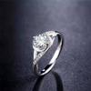 S925 Moissanite Ring Twist Arm Cross Diamond Aesthetic Snowflake Peach Heart Simple Versatile One Carat Live Ring