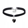 Classic Choker Necklace With Crystal Heart Pendant Gothic Black