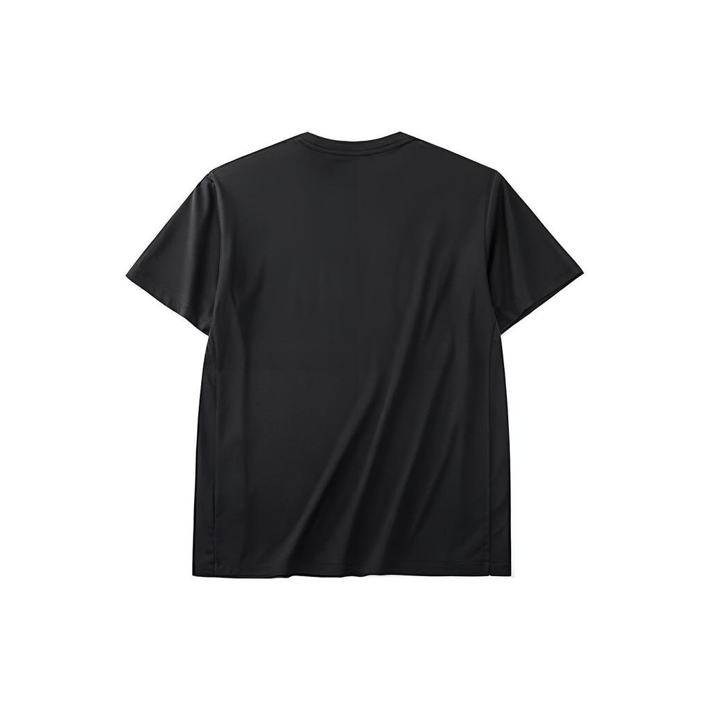 ANTA All weather T Shirts Men's Black Crew Neck Moderate Straight Fit 152220115-1