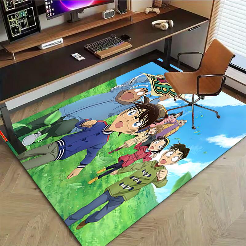 1pc Detective Conan Adventure Carpet for Playroom Bedroom Living Room Sofa Home Decor,kids Game Area Rug Non-slip Floor Mat Y72325