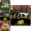 The Simpsons Cartoon Bedding Set With Reactive Dye Printing For Modern Home Decor