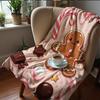 Pastel Witch Hat Soft Flannel Blanket Breathable Warm Throw for Office Car Sofa Kids Room Birthday Xmas Gift