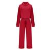 Women 2 Piece Outfits Long Sleeve Crop Hoodies Sweatsuits Casual Pullover Sweatshirts And Long Pants Set with Pockets
