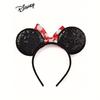1 PC Disney Minnie Ears Headband with Red Polka Dot Bow | Cute Plastic Dress Up Headbands for Party, Costume Party