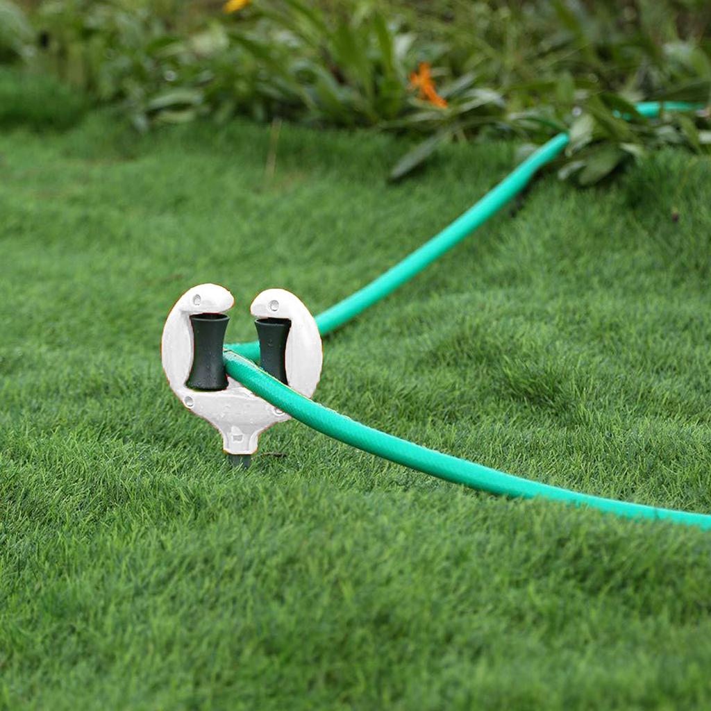 Trädgårdsslang Guide Spik Rostfri Metallpåle Vattenrör Positioneringshållare Rulle Utomhus Gård Trädgårdsarbete Bevattningsverktyg