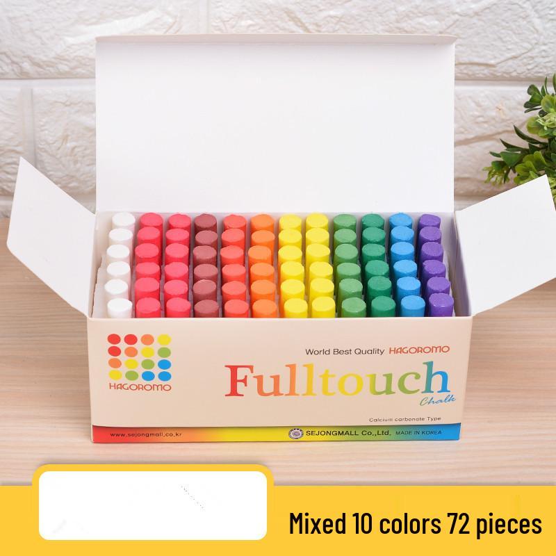 Feather Robe Dustless Chalk Set: White & Red Chalk with Anti-Stain Holder for Teacher and Children Use