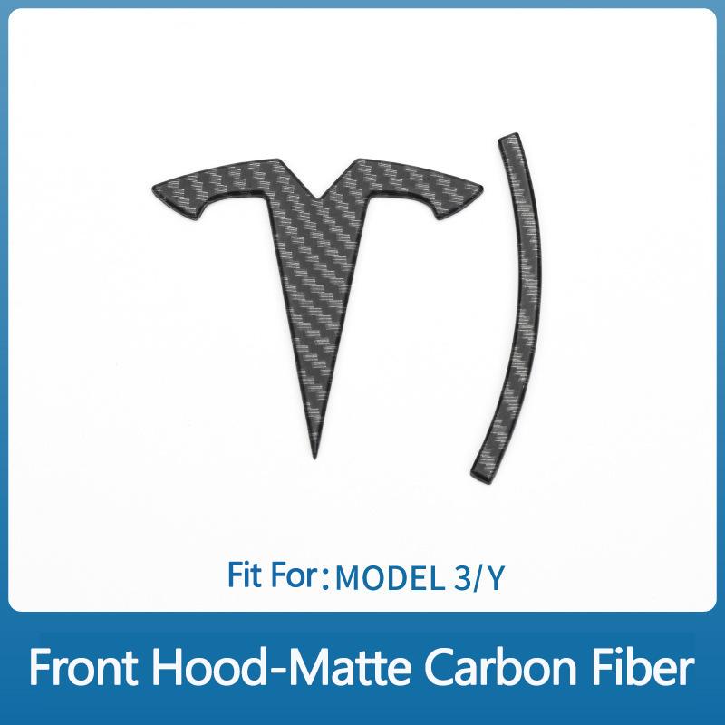ZFX1 Metal Alloy Car Front Hood Emblem Rear Trunk 3D Sticker for Tesla Model 3 ModelY Replacement Badge Decoration Accessories
