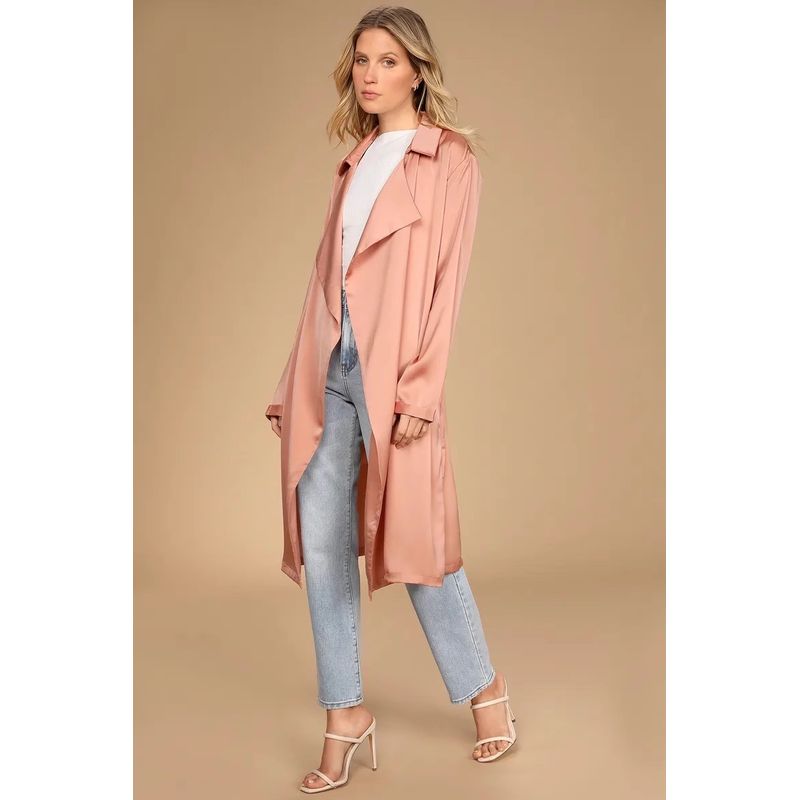 

Экспорт Одиночный Лу Семья Французский Романтический Сексуальный Пижамный Комплект Женский Свадебный Невеста Ацетатный Сатин Утренние Платья Халат Женский с Поясом Dark pink XL