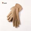 Women's Windproof Winter Cashmere Cycling Gloves - Touchscreen Compatible with Knitted Wrist and Velvet Lining