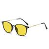 Women's INS Style Oversized Round Night Vision Myopia Glasses Stylish Anti-Glare Night Driving Eyewear with Minus Diopters