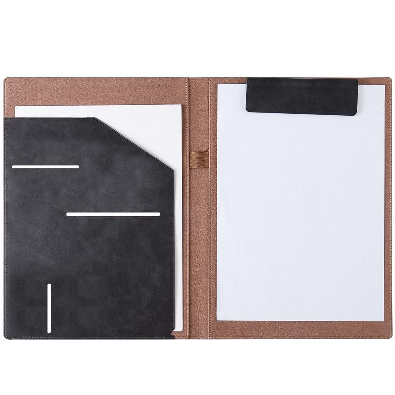 A4 Business Folder Leather Signing This Contract Clip Data Book File Storage Premium Durable Quality Useful Practical