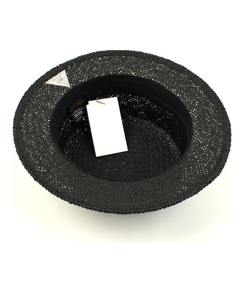 Black Flat Short Panama Hat
