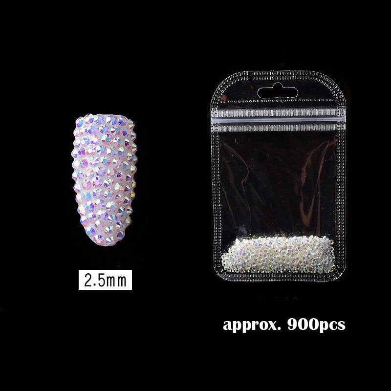 

1 упаковка полімерних прозорих AB кольорових пласких страз для нігтів, дорогоцінні камені для нігтів, прикраси для нігтів, прикраси для нігтів, 2-5 мм 2.5mm