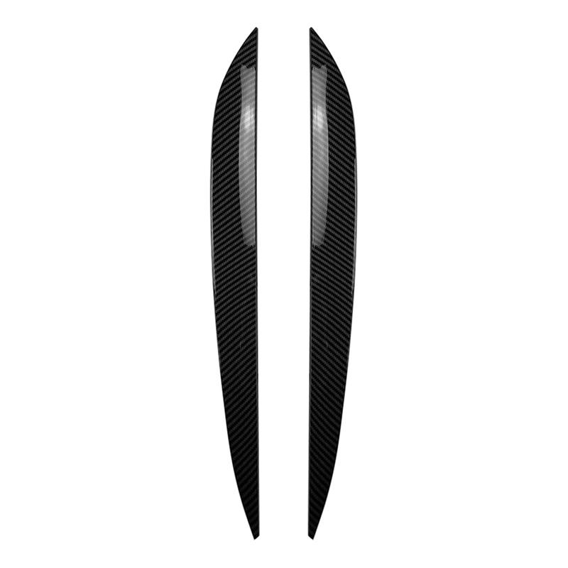 2010 To 2018 For Volkseagen VW Touareg Eyelid Front Headlight Cover Eyebrow Trim Sticker Head Lamp Hihg Quality ABS Glossy Black