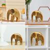 Dotted Ceramic Elephant Figurine | A Playful Blend of Charm & Elegance | Perfect for Modern Décor – Pack of 1, Golden