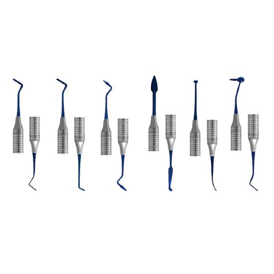 GDC Composite Instrument Blue Titanium - Set Of 6 In Pouch (CIBS6)