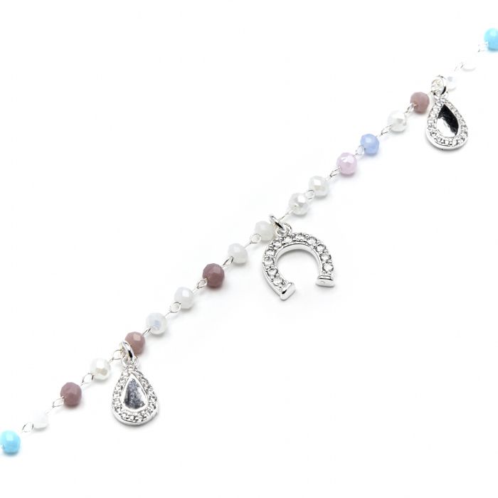 Bracelet - Luxenter - Neusne - Argent 925 - Plaqué Rhodium - Zircone Cubique Aigue-Marine