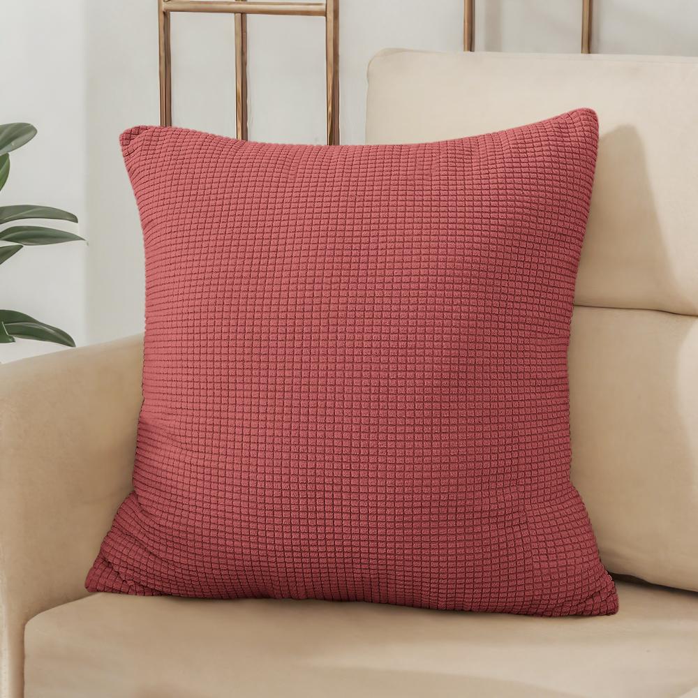 40x40 45x45 50x50 Housse de coussin Jacquard Couleur Unie pour Canapé Bureau Coussin lombaire Housse de coussin Décoration de Maison