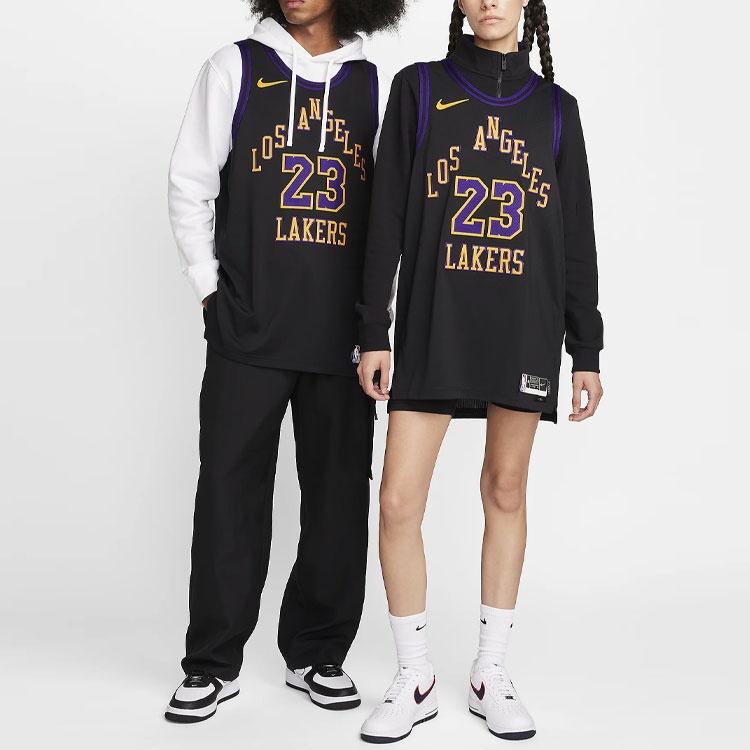 Nike Dri-FIT ADV Lebron James Los Angeles Lakers 2023/24 City Edition NBA Authentic Jersey 'Black' Men's DX8763-012