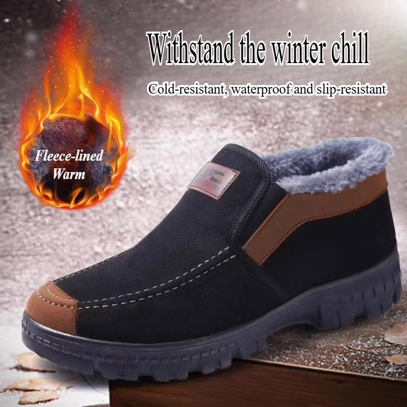 Zimní bezpečnostní obuv Teplé zimní boty Pánská móda Pánské boty Pánská pracovní obuv Pánské zimní tenisky Plyšová chlupatá obuv
