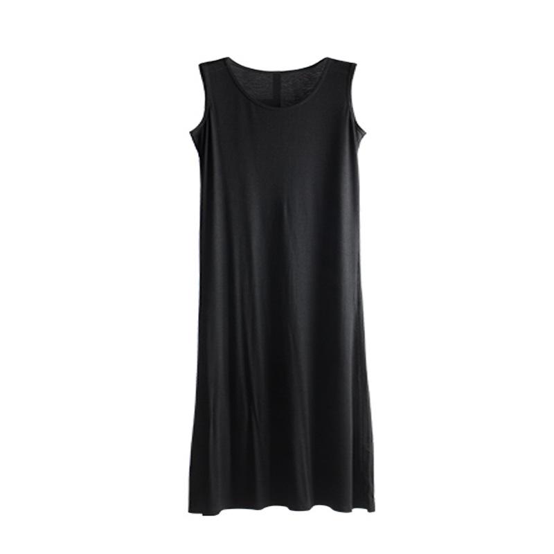 2025 Summer Sleeveless Modal A-line Dress - Loose Fit, Large Size