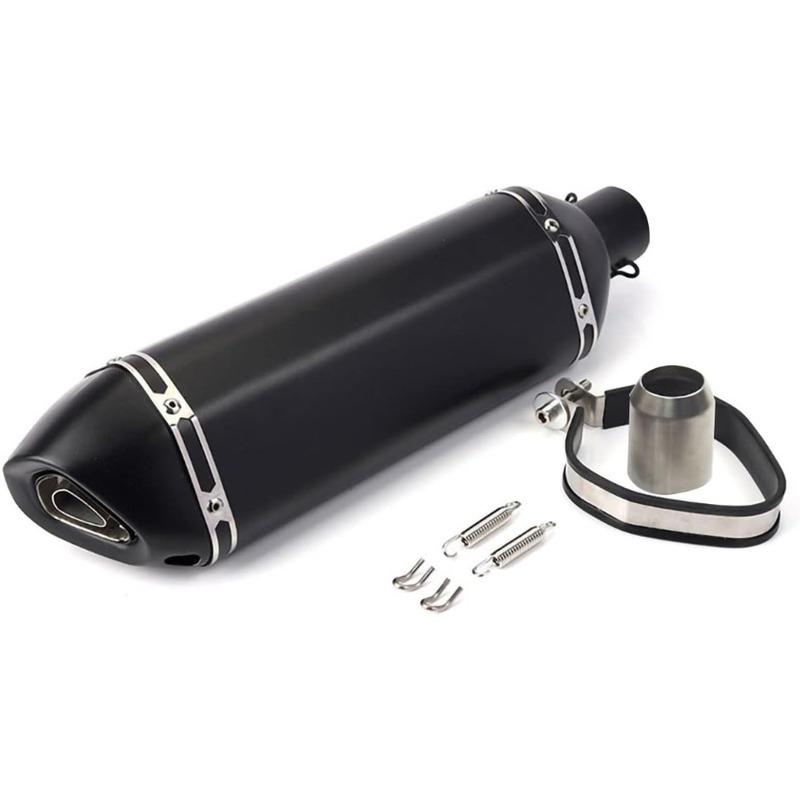 Exhaust Muffler 1.52 Inch Inlet with Removable DB Killer for Street and Sport Motorcycles and Scooters Featuring 3851mm Diamete