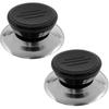 AYLIFU Pot Handles ReplacementPot Lid Top Replacement Knob Black 40 * 40 * 25mm/1.57 * 1.57 * 0.98 Inch for Replace Pan Lid Knob 2 Set (1.57 * 1.57 *