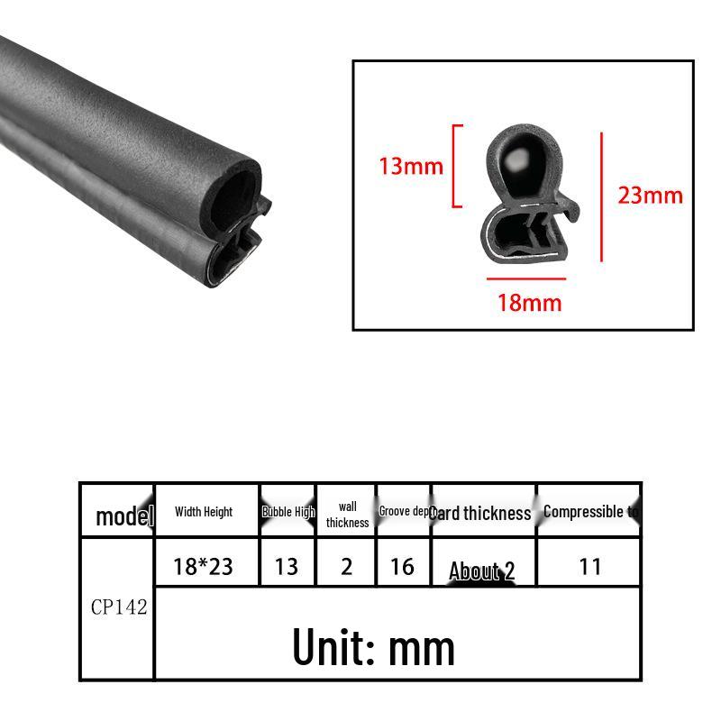 High-Temperature Resistant U-Shaped Rubber Sealing Strip for Dustproofing Electrical Cabinets and Car Doors
