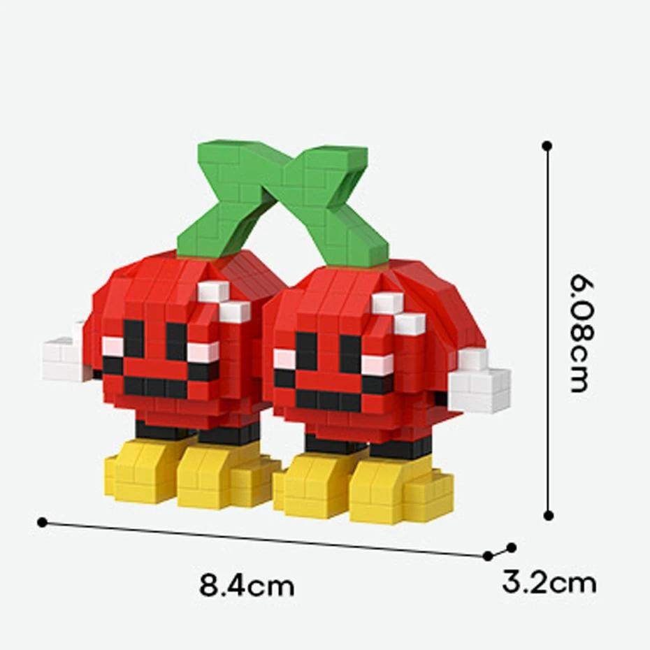 Building Blocks Cute Bricks Block Fruit Figurine Mini Particle Trendy Play Fruit Happy Food Set Creative Desktop Decor