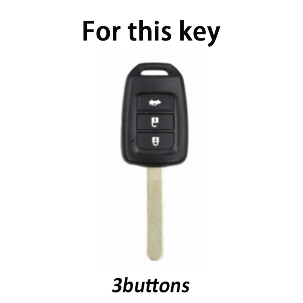 3 Buttons TPU CAR KEYLESS FOB SMART KEY COVER FIT FOR HONDA ACCORD CIVIC CRV JAZZ HR-V 2014 2015 2016 REMOTE CASE HOLDER